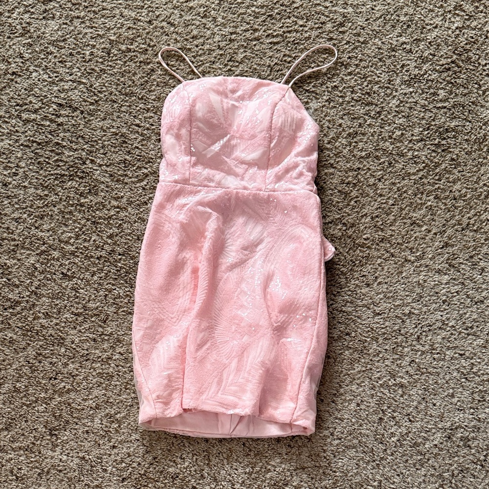 Pink Strapless Mini Dress